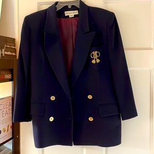 Vintage Christian Dior blue blazer